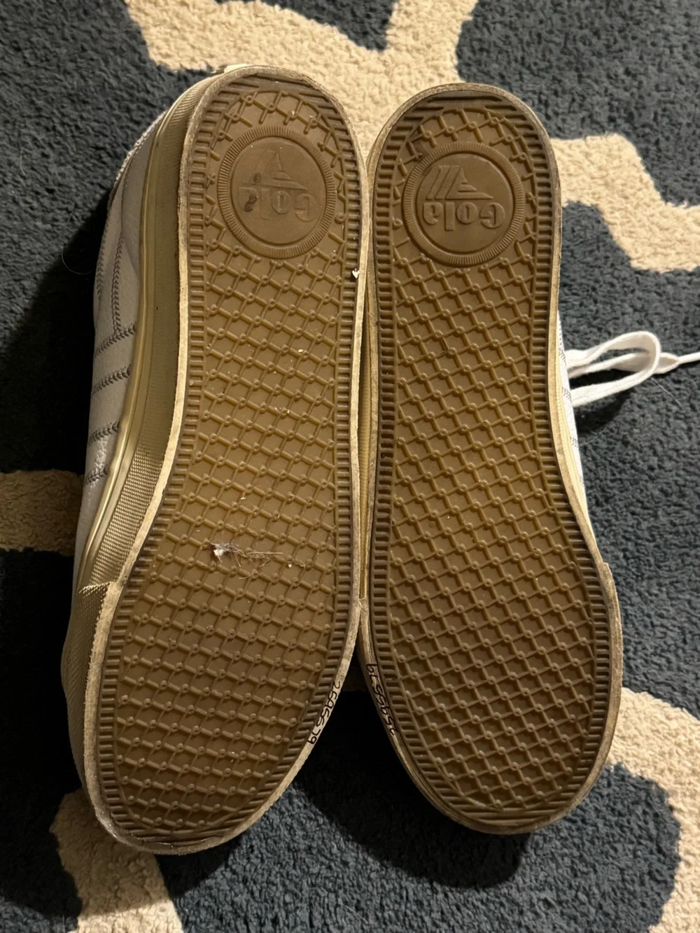 Gola Women’s Low-Top Sneakers in White with Tan Soles
